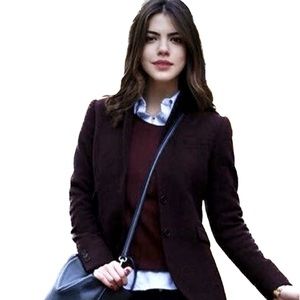 Maypole Burgundy Velvet Blazer